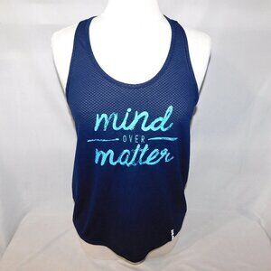Under Armour Heat Gear Running Mind over Matter Tank Blue Activewear Womens S